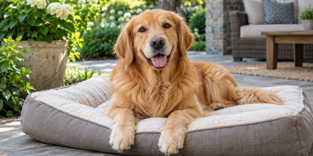 Dog enjoying supervised boarding care in Hyderabad