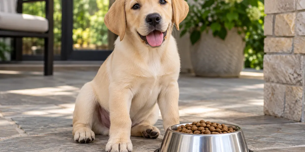 A healthy, well-fed puppy