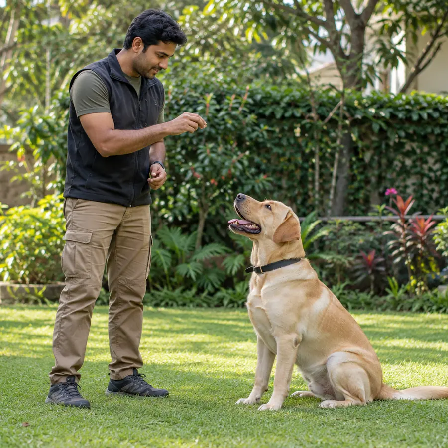 Reward-based dog training class in Hyderabad